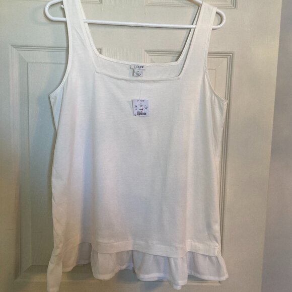 J. Crew Tank Top  with Ruffle - NWT - Picture 2 of 6